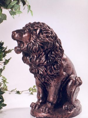 Statue de lion style bronze