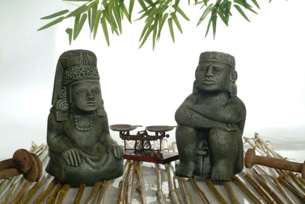 Statue de jardin Inka et Pharaon